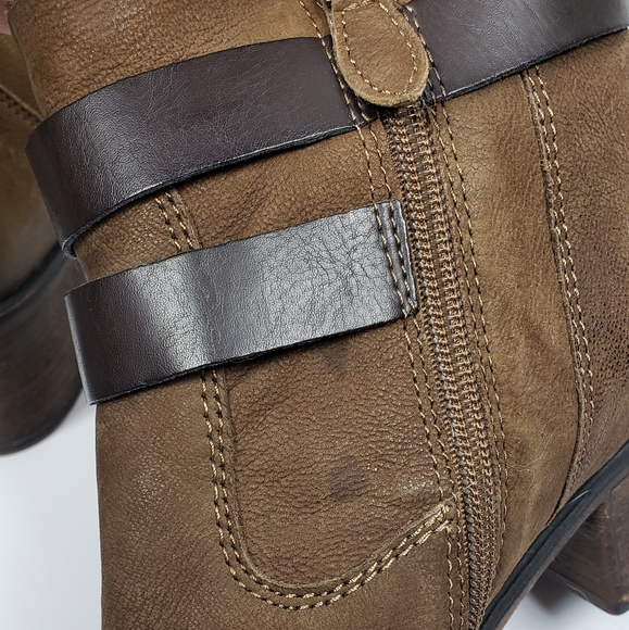 Franco Sarto Brown LINDEN Leather Ankle Bootie 8 - Picture 11 of 11